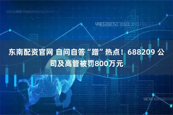 东南配资官网 自问自答“蹭”热点！688209 公司及高管被罚800万元